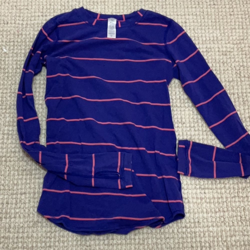 Kids Striped Long Sleeve Shirt - Blue and Red